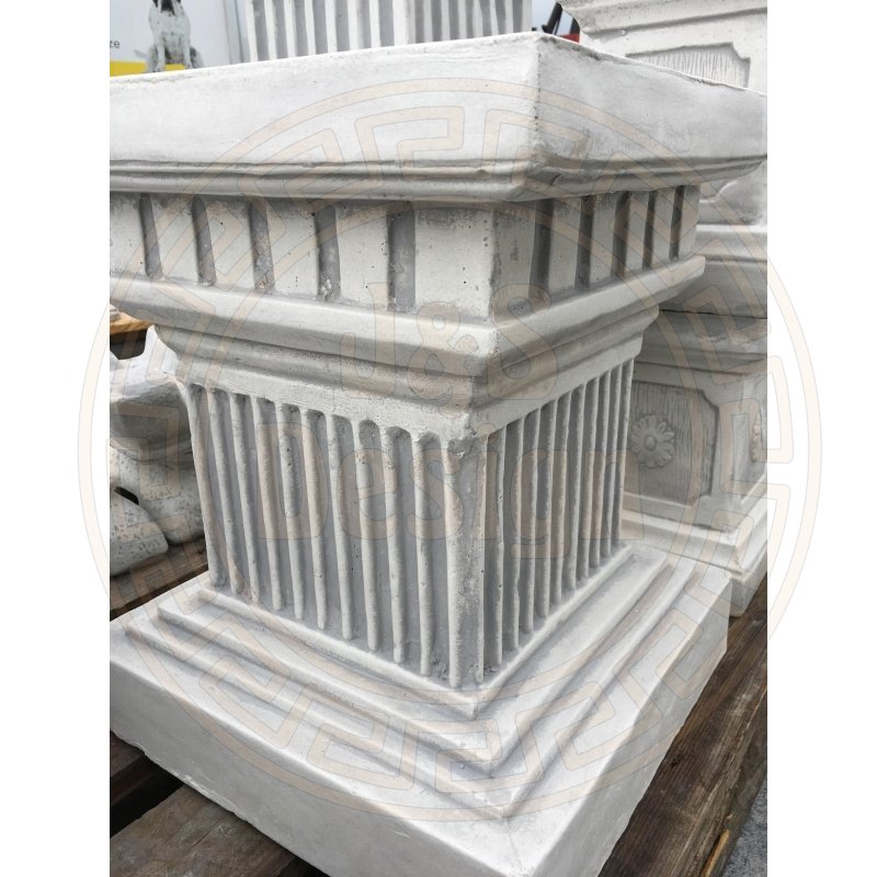 2x Steinsäule Blumenständer Griechische Blumensäule Gartensäule Figurenständer
