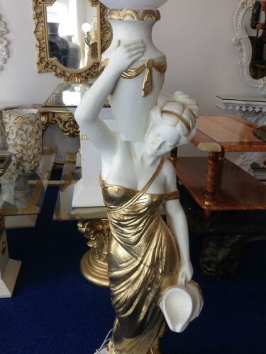 Figurenlampe Stehlampe Frauenlampe Griechische Antik Barockstil 170cm Hoch NEU