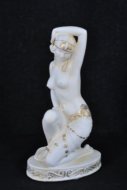 Frauenfigur Frauenstatue Skulptur Frauenbüste Handbemalt Vintage Stil Jugendstil