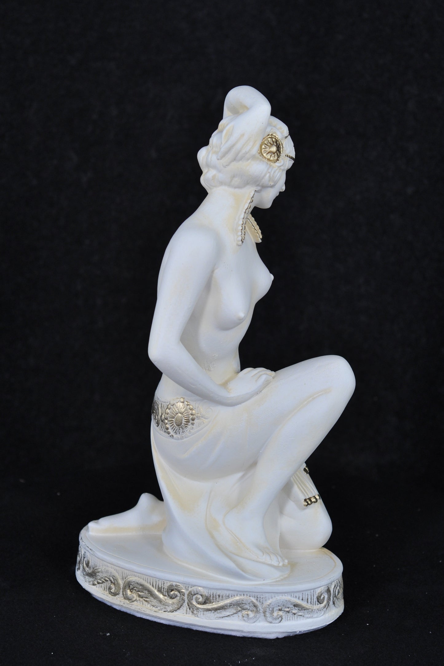 Frauenfigur Frauenstatue Skulptur Frauenbüste Handbemalt Vintage Stil Jugendstil