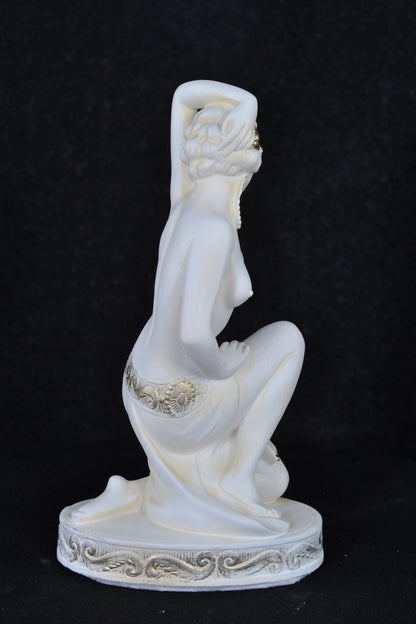 Frauenfigur Frauenstatue Skulptur Frauenbüste Handbemalt Vintage Stil Jugendstil