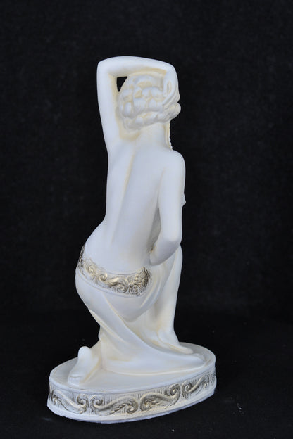 Frauenfigur Frauenstatue Skulptur Frauenbüste Handbemalt Vintage Stil Jugendstil