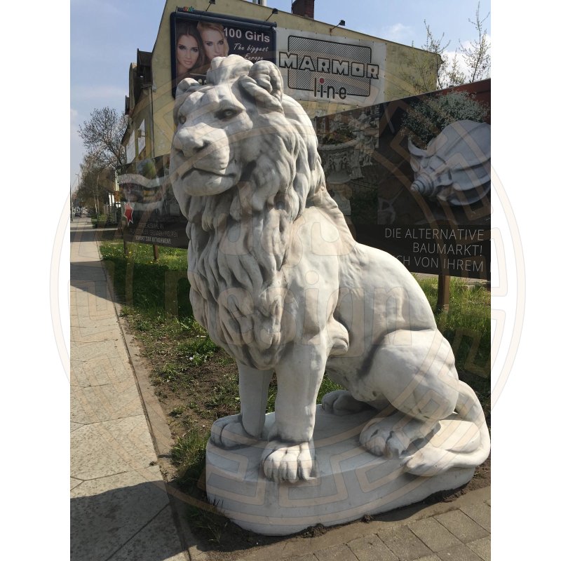 2x Löwe XXXL Löwen Tierfigur Torwächter Türwächter Steinfigur Steinskulptur Garten rechts und links