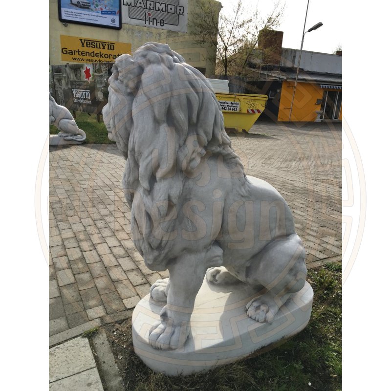 2x Löwe XXXL Löwen Tierfigur Torwächter Türwächter Steinfigur Steinskulptur Garten rechts und links