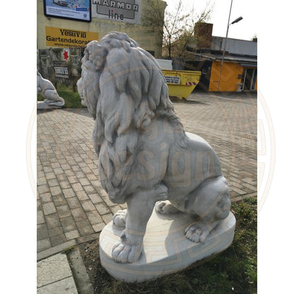 2x Löwe XXXL Löwen Tierfigur Torwächter Türwächter Steinfigur Steinskulptur Garten rechts und links