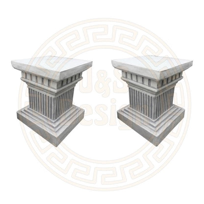 2x Steinsäule Blumenständer Griechische Blumensäule Gartensäule Figurenständer