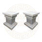2x Steinsäule Blumenständer Griechische Blumensäule Gartensäule Figurenständer