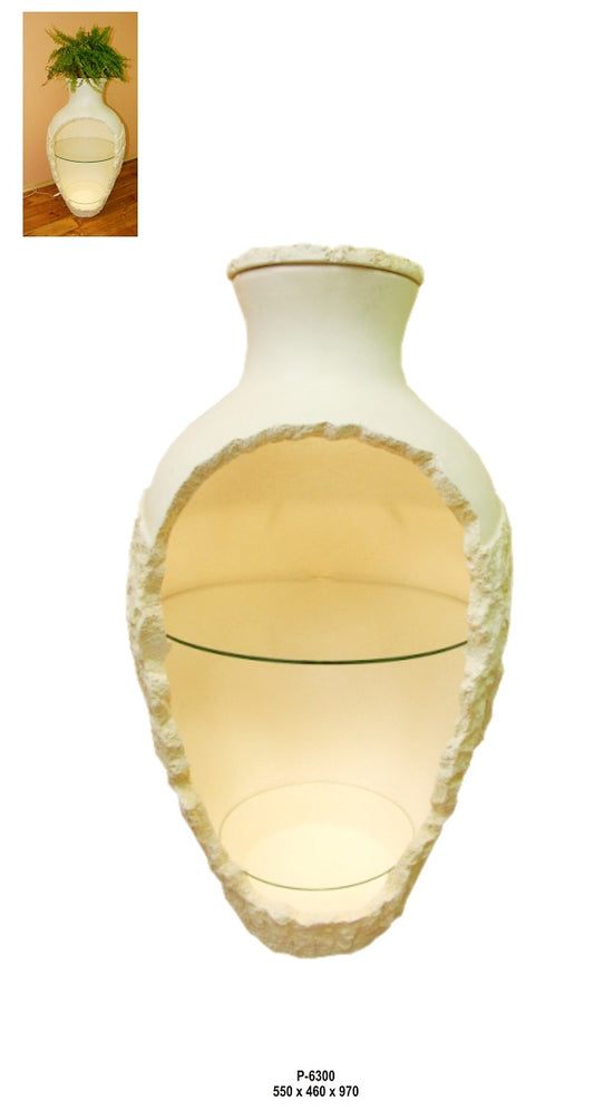 Barvitrine Vitrine im Barockstil Antik Mäander Beleuchtet Retro