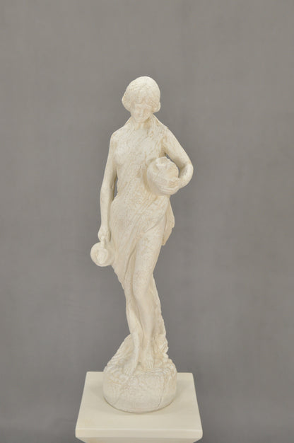 Frauenfigur Frauenstatue Skulptur Frauenbüste Handbemalt Vintage Stil Jugendstil