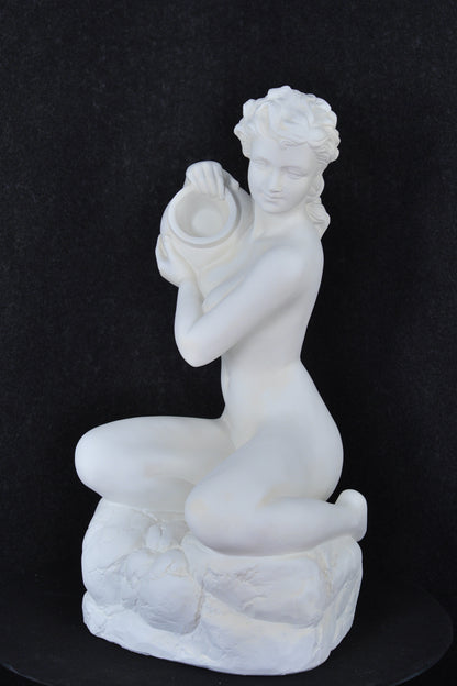 Frauenfigur Frauenstatue Skulptur Frauenbüste Handbemalt Vintage Stil Jugendstil