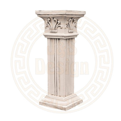 Spar-Set 2x Griechischer Sockel Steinsäule Blumensäule Blumenständer Säule Gartensäule Sockelsäule