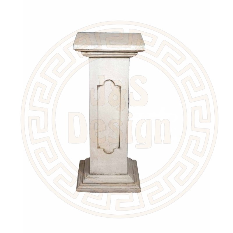 Spar-Set 2x Griechischer Sockel Steinsäule Blumensäule Blumenständer Säule Gartensäule Sockelsäule