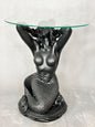 Figurentisch im Frauen Design Beistelltisch, Couchtisch, Glastisch Antik Stil