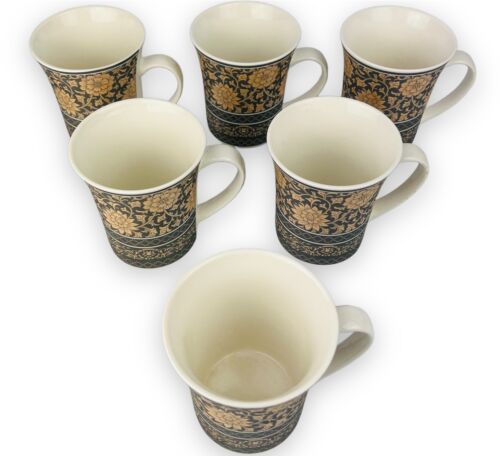 6er Set Dickwandige Kaffeetassen aus Porzellan für 6 Personen Mäander 300.Ml NEU