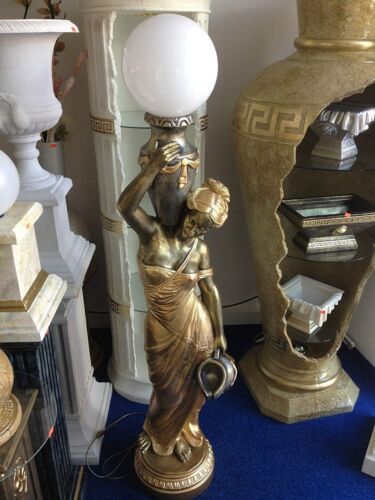 Figurenlampe Stehlampe Frauenlampe Griechische Antik Barockstil 170.cm Hoch NEU