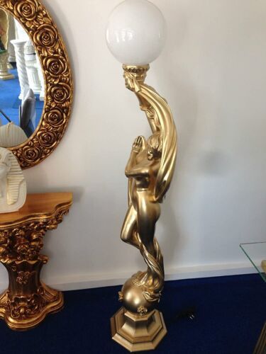 Figurenlampe Stehlampe Frauenlampe Griechische Antik Barockstil 200cm Hoch NEU