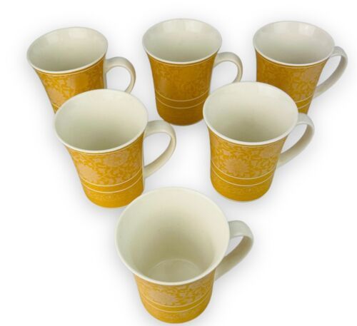 6er Set Dickwandige Kaffeetassen aus Porzellan für 6 Personen Mäander 300.Ml NEU