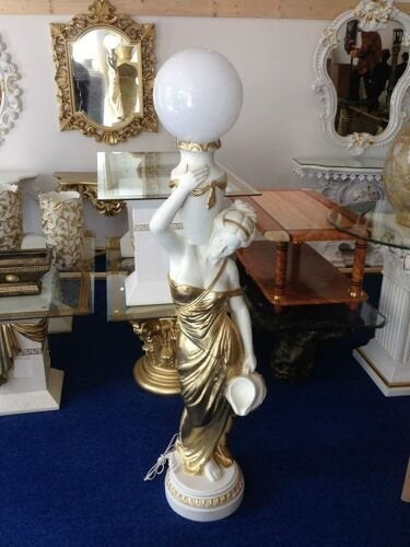 Figurenlampe Stehlampe Frauenlampe Griechische Antik Barockstil 170cm Hoch NEU