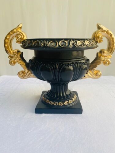 Barock Vase, Schwarz-Gold im Barock Style, Römer Style Griechische Antik