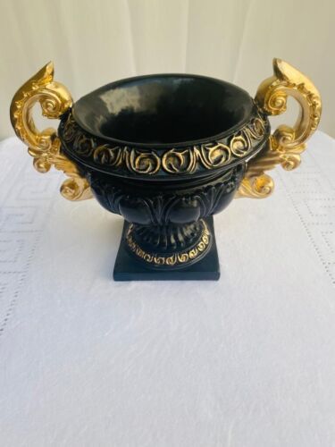 Barock Vase, Schwarz-Gold im Barock Style, Römer Style Griechische Antik