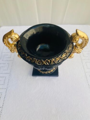 Barock Vase, Schwarz-Gold im Barock Style, Römer Style Griechische Antik