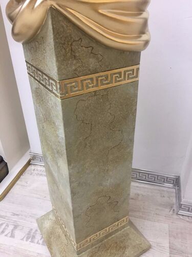 Säule Mäander Style Dekosäule 100cm Griechische Säulen Barock Podest Handbemalt