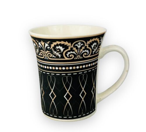 6er Set Dickwandige Kaffeetassen aus Porzellan für 6 Personen Mäander 300.Ml NEU