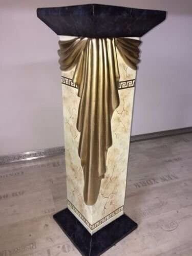 Säule Mäander Style Dekosäule 100cm Griechische Säulen Barock Podest Handbemalt