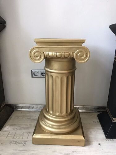 Säule Mäander Style Deko Säule 100cm Griechische Säulen Barock Podest Handbemalt