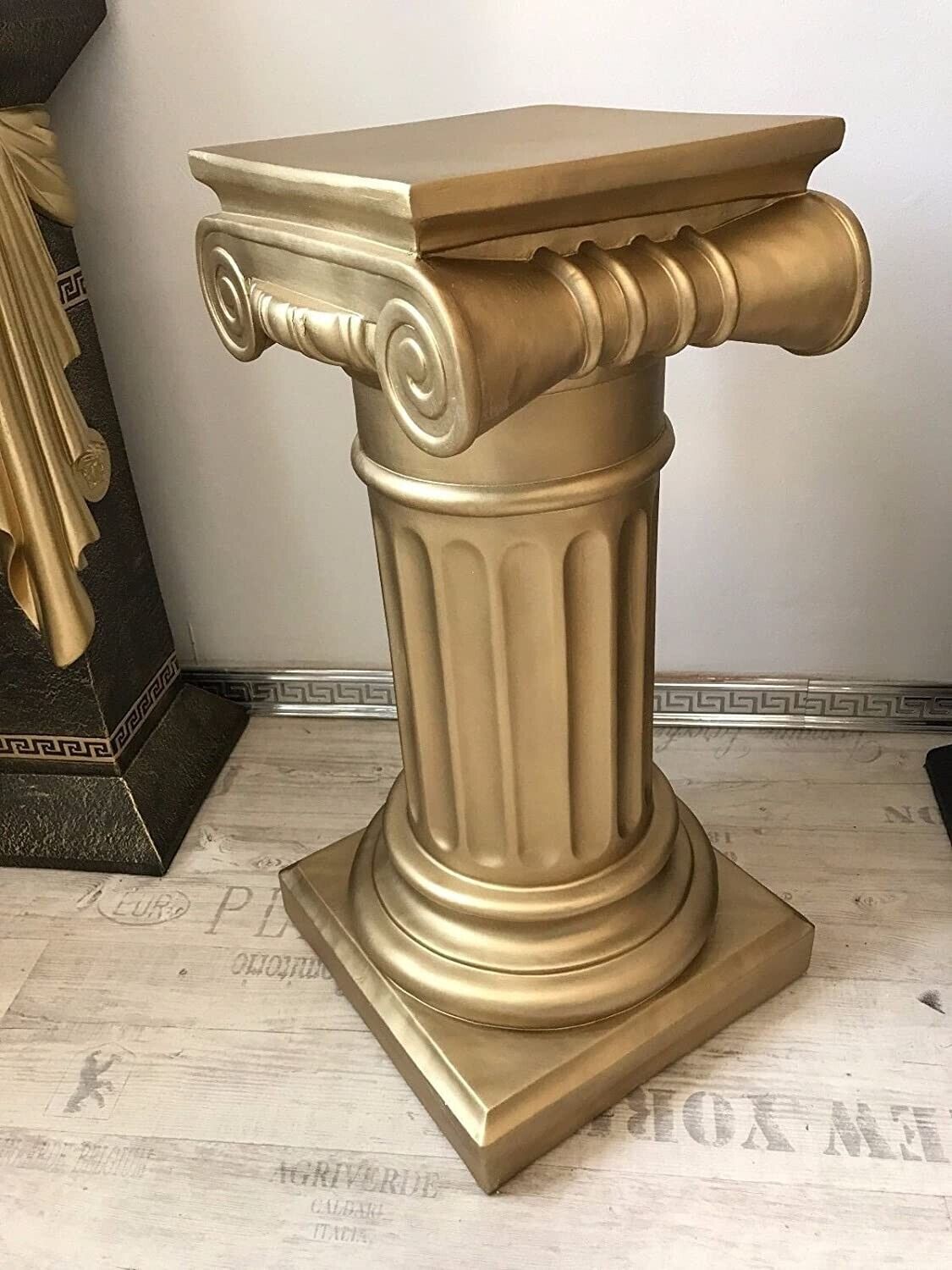 Säule Mäander Style Dekosäule 100cm Griechische Säulen Barock Podest Handbemalt